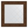 Mirror with engraving in the baguette frame, aged bronze with an ornament of 120 mm, 92x92 cm