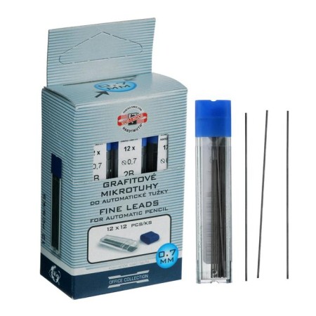 Grifles for mechanical pencils 0.7 mm, Koh-I-Noor 4162 2B, 12 pieces, in case