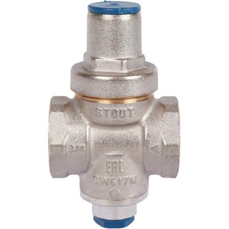 Pressure reducer Stout SVS-1010-000020, 3/4 ", internal thread, PN 16, exit under the pressure gauge-1