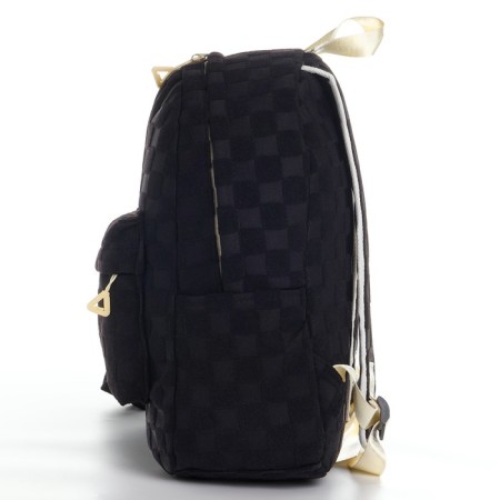 School backpack, set 2 in 1,+ pencil case in a cage, 40x28x13 cm, black color-7