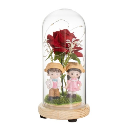 Night -night -night "Beautiful couple" LED from batteries LR44 8x8x16 cm Risalux-6
