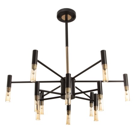 Jilian chandelier 12xg9 black and gold 66x66x65 cm
