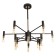 Jilian chandelier 12xg9 black and gold 66x66x65 cm