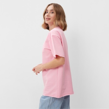 Women's T-shirt Minaku Oversize Fit: Light pink color, river 48-4