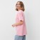 Women's T-shirt Minaku Oversize Fit: Light pink color, river 48