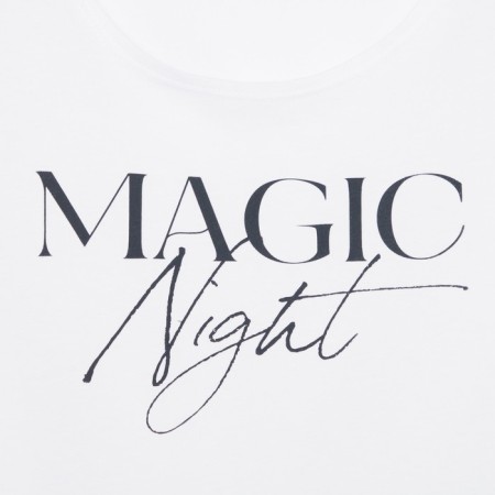 Female pajamas (T-shirt and trousers) KAFTAN MAGIC Night size 44-46, white-6