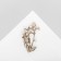 Brooch "Flowers" steam, white color in black gold