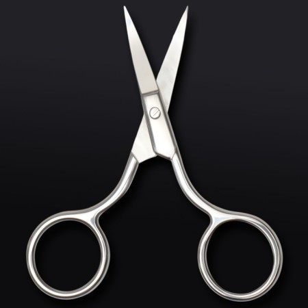 Manicure scissors "Premium", bent, wide, 9 cm, on the blist, silver color-8