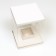 Box for flowers with a vase and PVC windows, folding, 23 x 30 x 23 cm, white
