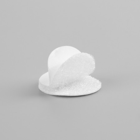 A glue -based Velcro set, d = 2 cm, 4 pairs/8 pcs, white color-2