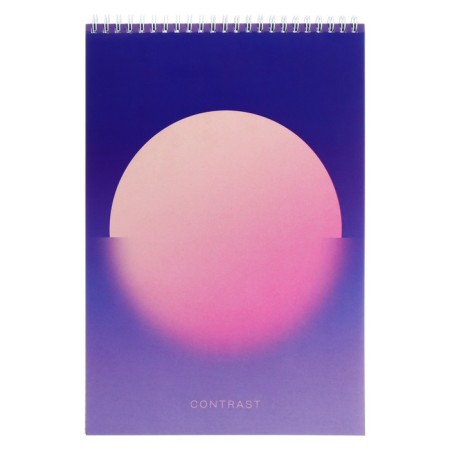 Notepad A4, 80 sheets in a cage on the crest of Mono Circle, cover coated cardboard, hard substrate, mix-3