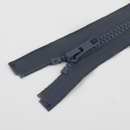 Lightning "Tractor", No. 5, detachable, automatic lock, 60 cm, dark gray color-1