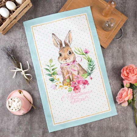 Etel towel Easter rabbit 40x73 cm, 100% HL, sarzha 190 g/m2