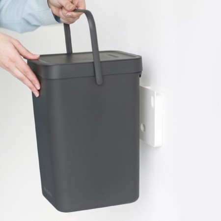 Garbage bucket Brabantia Sort & Go, built -in, gray color, 12 l-8