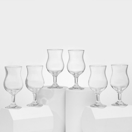 A set of glass glasses for Bistro cocktail, 380 ml, 6 pcs