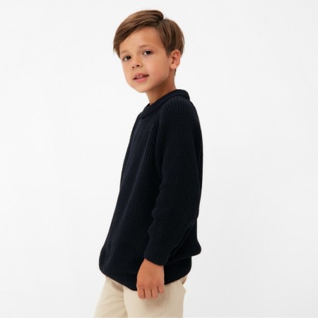 Jumper Children's Kaftan, size 34 (122-128 cm) Dark blue color-2