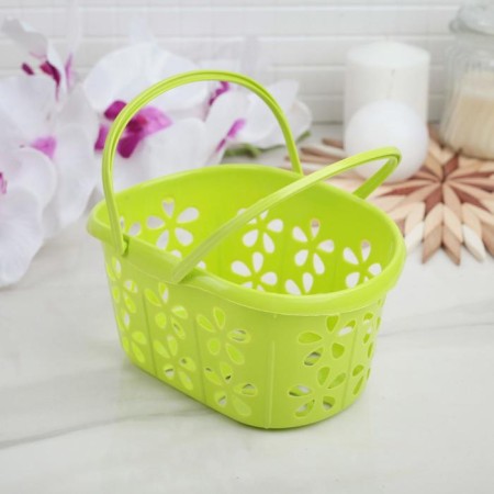 Storage basket with Polyanka handles, 20 × 13.5 × 10 cm, color mix-1