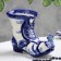 VAZ-penis "Board with mice", gzhel, porcelain, 16x19 cm