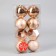 Set of balls plastic D-6 cm, 8 pcs "Isabelle" to the face, gold