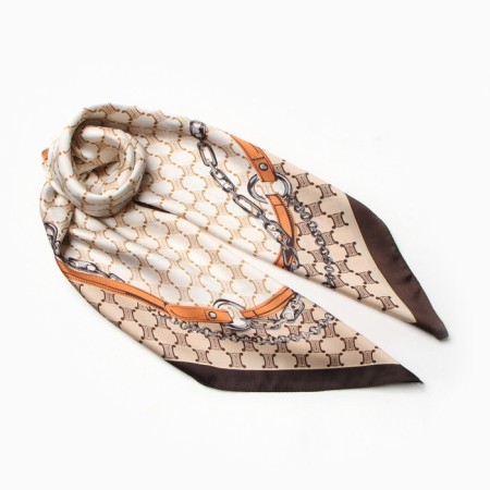 Women's scarf minku 70*70 cm, brown