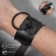 Bracelet "shackles", black color in ferrous metal, 31 cm