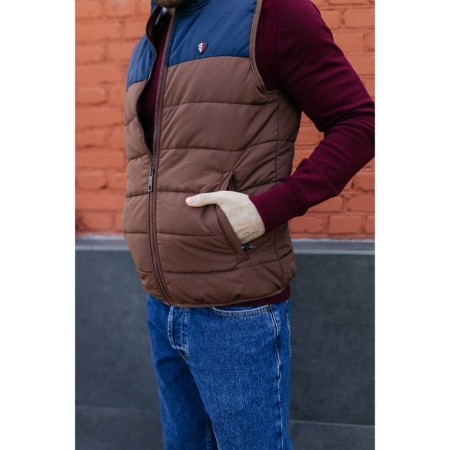 Male ise vest, size 46, brown color-11