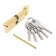 The cylinder mechanism standard Max, 90 mm (45x45V), 5 keys, key/turntable, matte gold 1066396