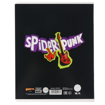 Notebook in a line of 18 sheets, 5 types of mix, cover coated cardboard, spider-man-5