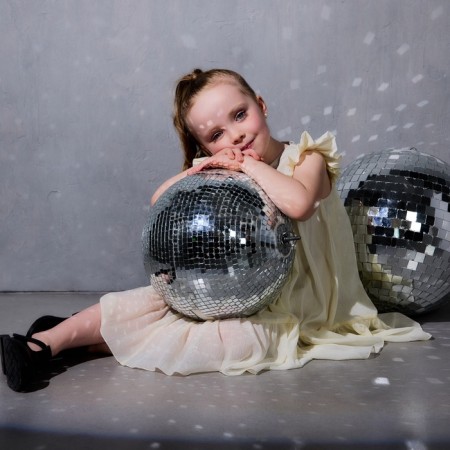 Платье для девочки MINAKU: PartyDress, цвет молочный, рост 122 см-12