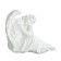 Figure "Angel Girl sitting" Big, white 28x45x37cm
