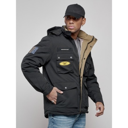 Male Winter jacket, size 48, black color-7