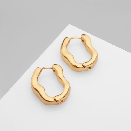 Earrings Metal "Bohemia" Bulletin bend, color gold