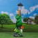 Garden Lanter "Frog with a flashlight and a" hello "sign" 56x26cm