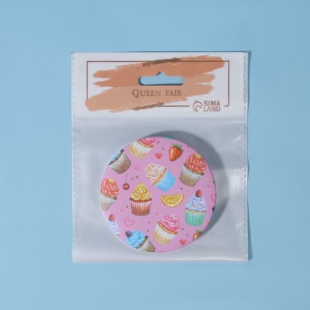 Folding mirror "Sweets", D 7.5 cm, MIX drawing-5