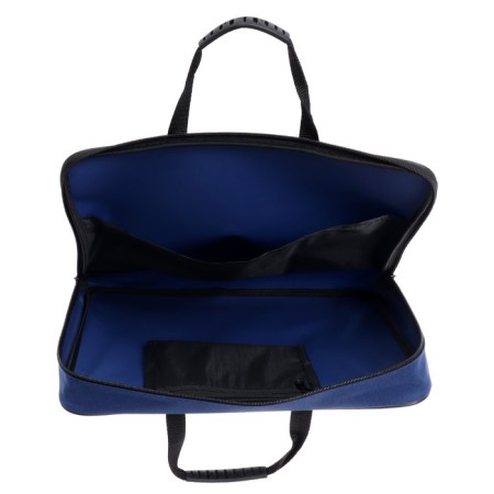 Folder with handles Textile A4, 370 x 290 x 50 mm, calligrata, 1c15 "Kingisepp", external/inner pocket, blue-4