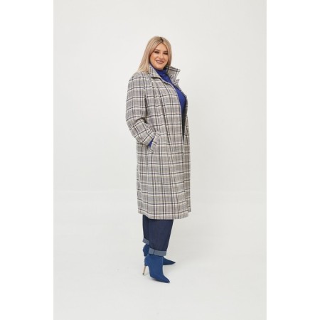 Female coat, size 56, blue color-3