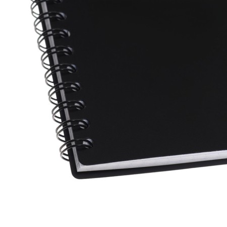 Notebook A5, 80 sheets, a cage on a spiral, Erichkrause, Classic Words, black, plastic cover-4