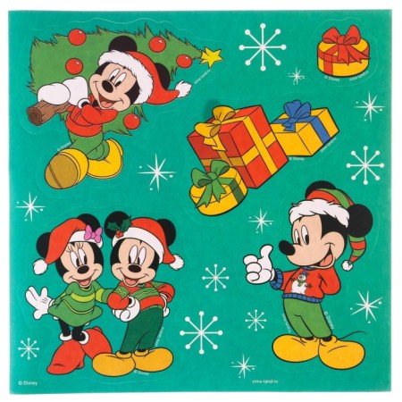 Chancellery set "Happy New Year", A6 notebook, pen, stickers, Mickey Mouse and his friends-4