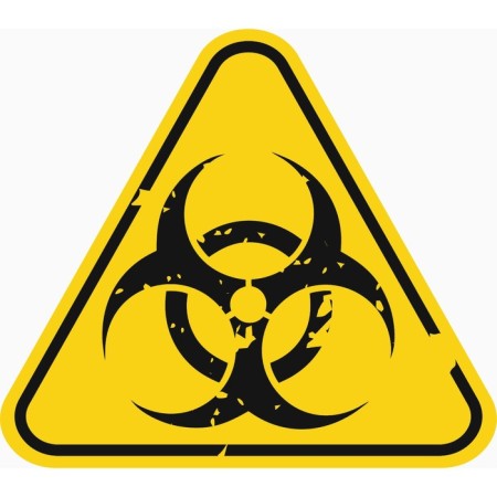 Decorative sign (poster) "Biological threat" 30x27 cm, plastic
