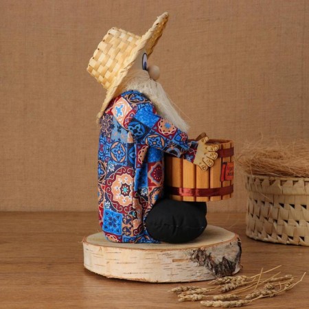Amulet - brownie "Fyodor with a barrel", h = 33 cm, mix-2