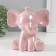 Pigger Ceramics "Elephant in the Crown" Pink mother of pearl 14.5x9.7x14.8 cm