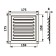 Ventilation grate Zein luxury RM1717SR, 175 x 175 mm, with a grid, metal, silver