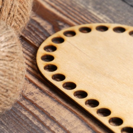 Holler blank "oval with parallel sides", bottom plywood 3 mm, size 20 × 10 cm-1