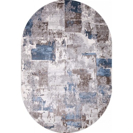 Oval Carbon Karmen Hali Armina, size 80x150 cm, color Blue/Blue
