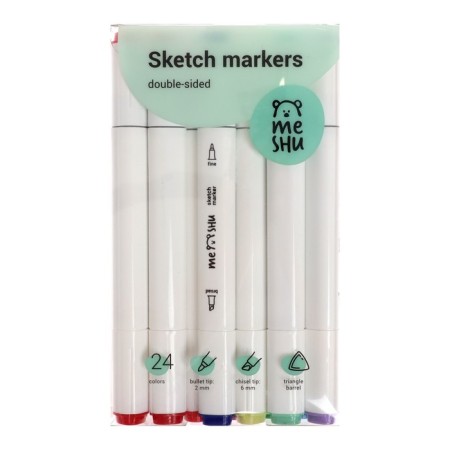 MARCHING Markers bilateral Meshu, 24 WDTNF (Flower Gamma)