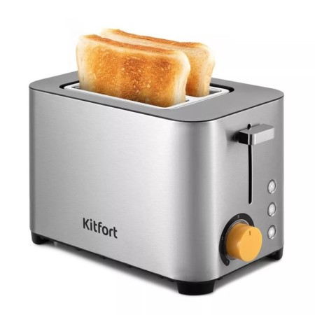 Toster KitFort KT-6201, 850 W, 5 modes of frying, 2 toasts, metallic