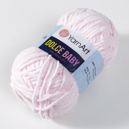 Yarn "Dolce Baby" 100% micropoliester 85m/50 g (781 sv. Rizovye)-1