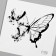 Tattoo on the body Black "black butterfly" 6x6 cm