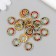 Decor for creativity plastic "Ring color crystals" set of 20 pcs 1.2x1.2 cm