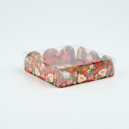 Box for confectionery products with PVC “March 8”, 10.5 × 10.5 × 3 cm-1